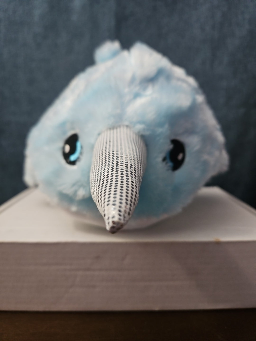 Blue Narwhal Plush Ball Toy 8.25" Inflatable Bouncy Stuffed Animal Sensory Play