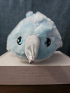 Blue Narwhal Plush Ball Toy 8.25" Inflatable Bouncy Stuffed Animal Sensory Play