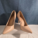 Christian Siriano Nude Heels Pumps 8.5 Pointed Toe Dress Casual Used