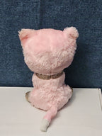 Ty Beanie Boos Fiona Pink Cat Plush | Glitter Eyes & Gold Feet | 6-9"