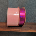 Offray Ribbon Lot 2 Pink Organdy Metallic Magenta Craft Destash