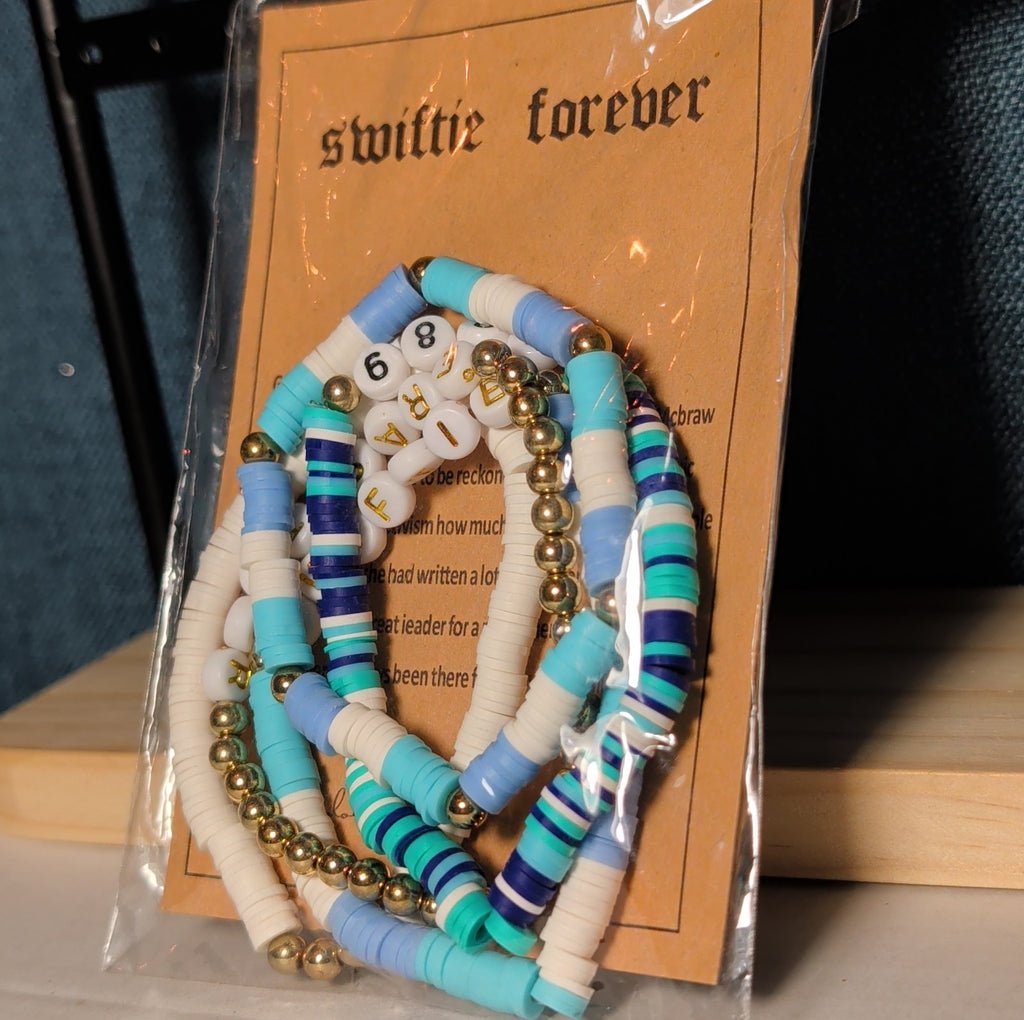 Swiftie Forever 5-Piece Beaded Bracelet Set Eras Tour Y2K NWT