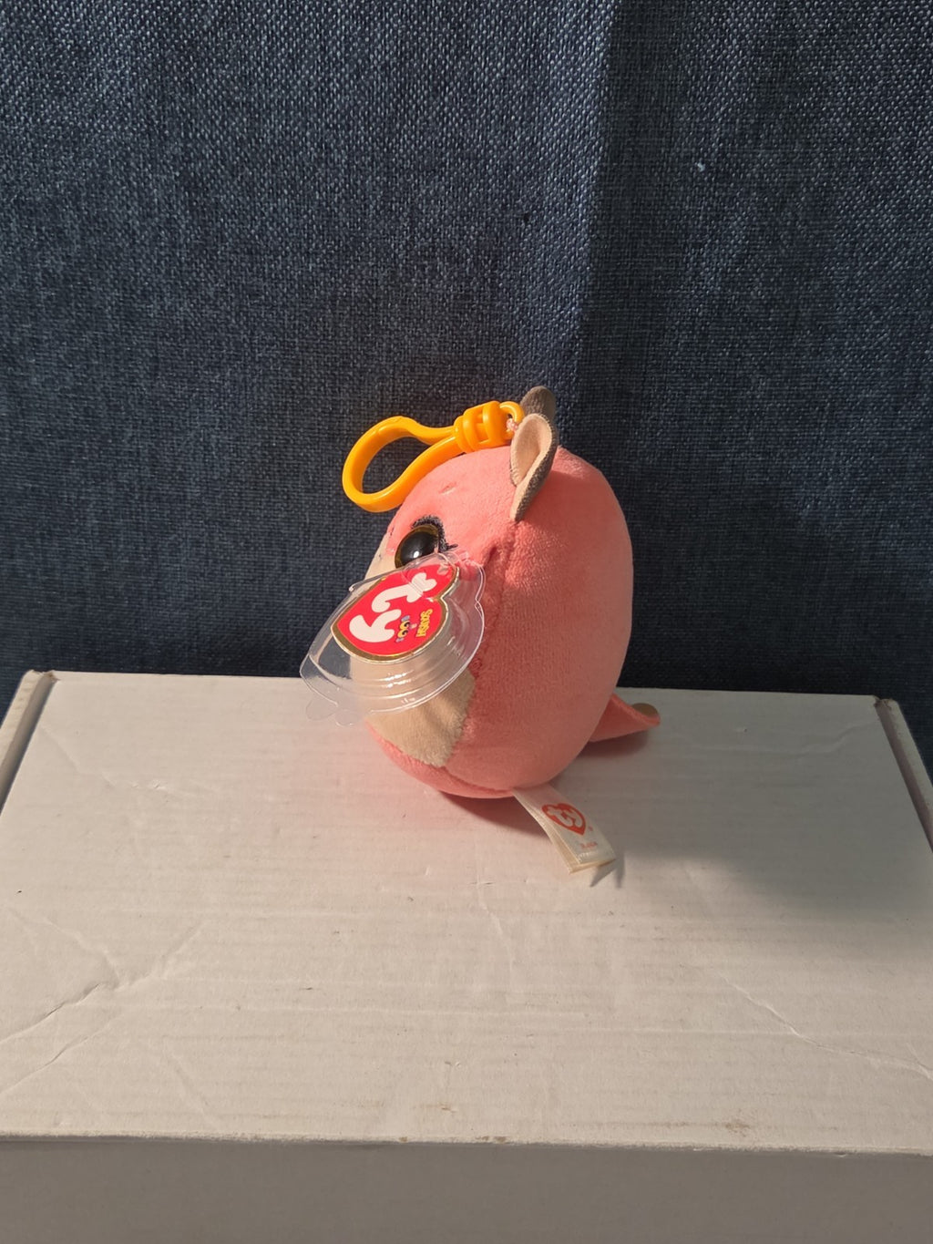 TY Roxie the Fox Squish-A-Boos Mini 3" Clip Plush MWMT with Tag Protector NEW