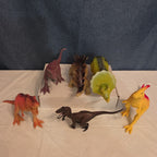 Dinosaur Toy Figures Lot of 6 T-Rex Triceratops Stegosaurus