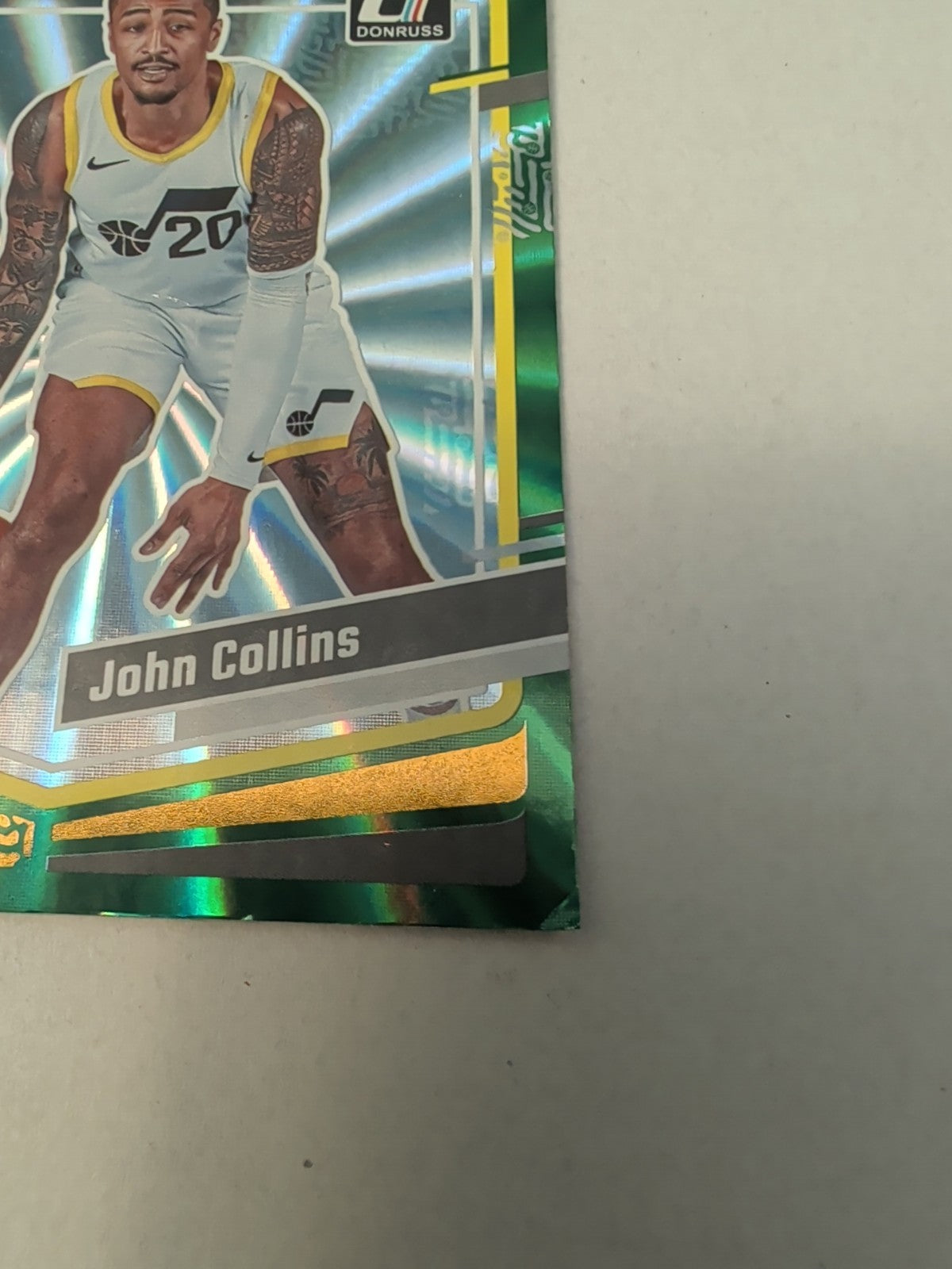 2023-24 Donruss John Collins #184 Green Holo Laser Parallel Utah Jazz