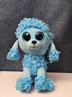 Retired Ty Beanie Boos Mandy Blue Poodle Plush 10" Medium Buddy |  Sparkle Eyes