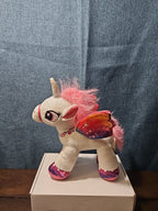 2 Star Eye Unicorn Plush Set | Pink & White Pegasus Stuffed Animals | Shimmer