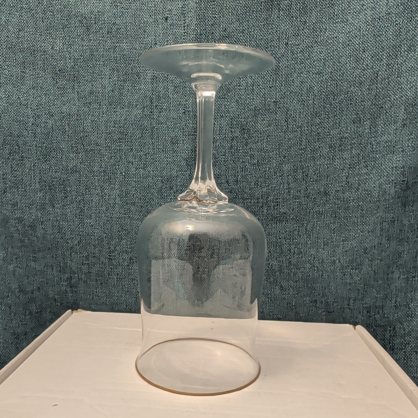 LENOX Crystal INTRIGUE Wine Glasses Gold Trim Fluted Rim Vintage 80s | Set of 6