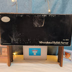 Leonard Silverplate 3 Tier Relish Tray Glass Insert Vintage New Open Box