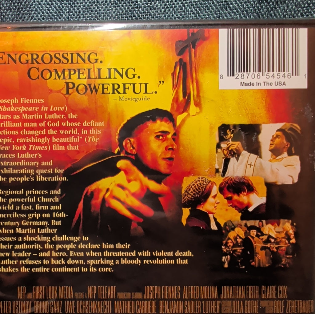 Luther DVD MGM Joseph Fiennes Christian History 2003 New Sealed 828706545461