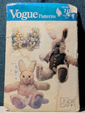 Vogue 7138 Linda Carr Country Rabbit Bunny Pattern 1988 Stuffed Animal UNCUT