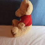 Avon 2010 Teddy Bear Plush Red Knit Heart Sweater Tan 9" Valentine