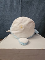 Blue Narwhal Plush Ball Toy 8.25" Inflatable Bouncy Stuffed Animal Sensory Play