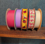 Offray Ribbon Lot 5 Ladybug Cherry Solid Spring Craft Destash