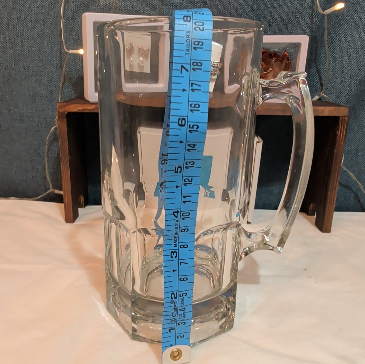 Libbey Gibraltar Super Mug 8-Inch Heavy Glass Beer Stein Vintage