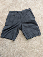 O'Neill Men's Hybrid Flat Front Shorts Size 34 Black Micro Plaid Stretch Chino