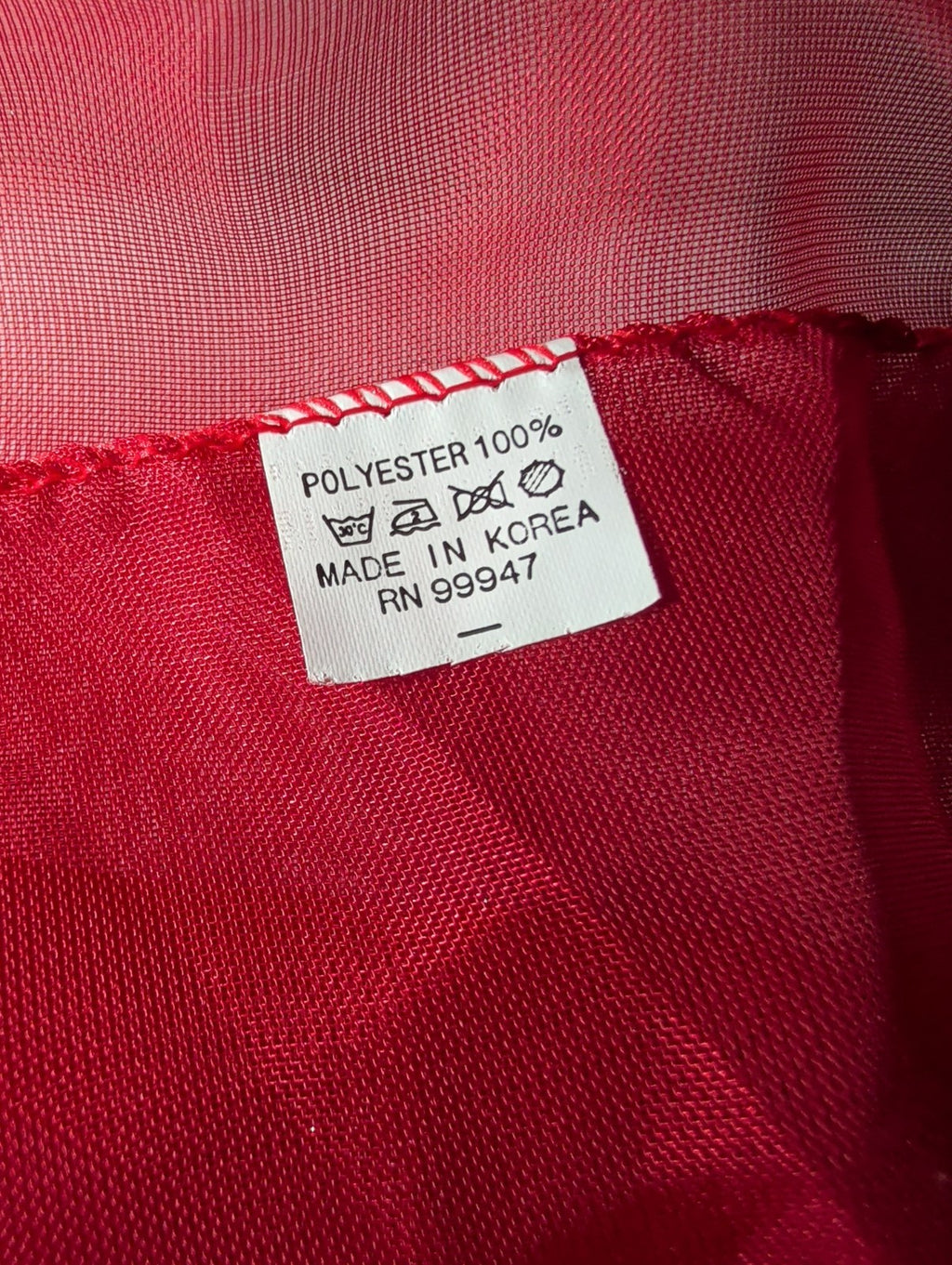 Red Chiffon Evening Shawl Wrap Capelet Bridal PreOwned 65x19