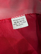 Red Chiffon Evening Shawl Wrap Capelet Bridal PreOwned 65x19