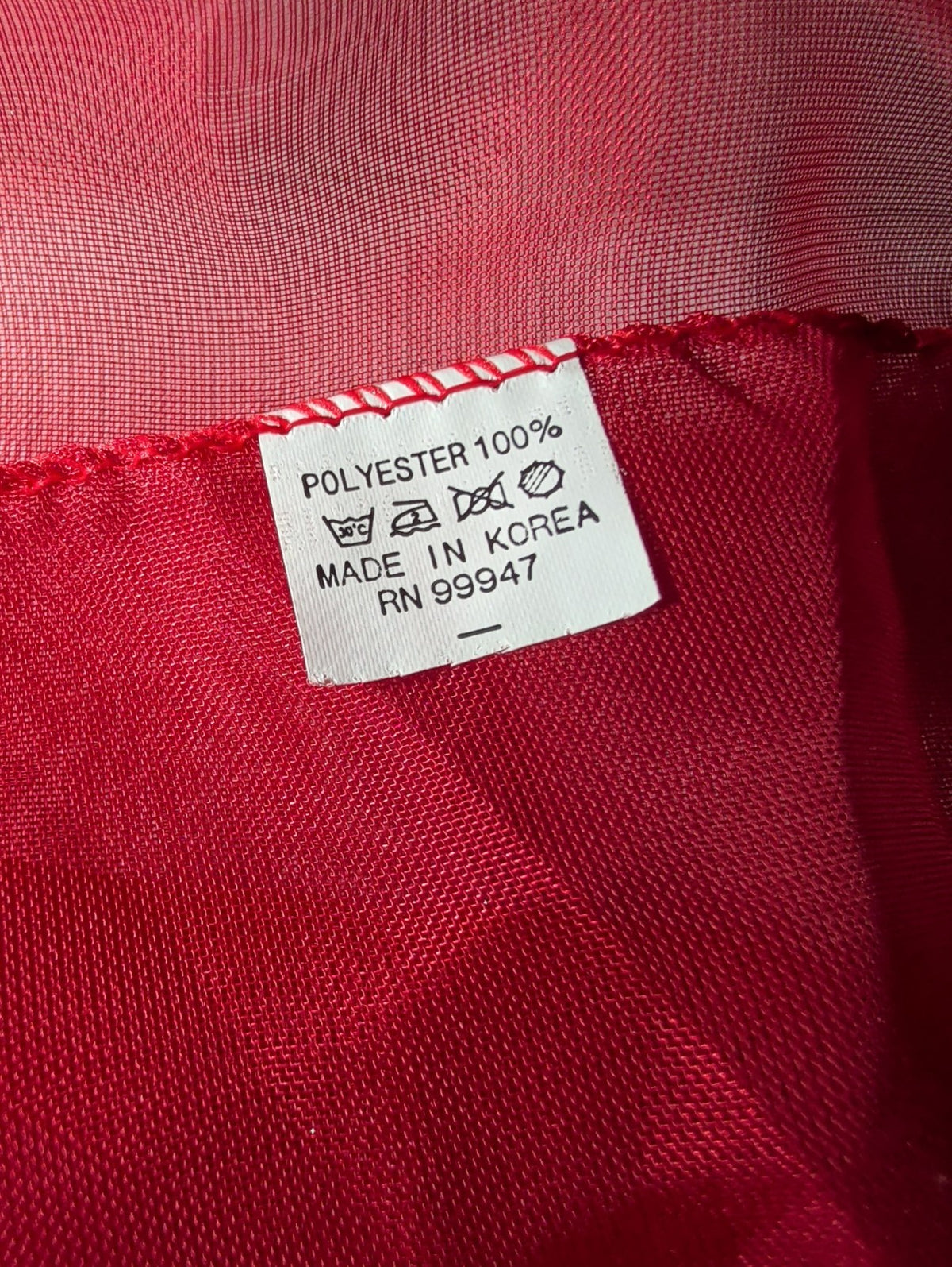 Red Chiffon Evening Shawl Wrap Capelet Bridal PreOwned 65x19
