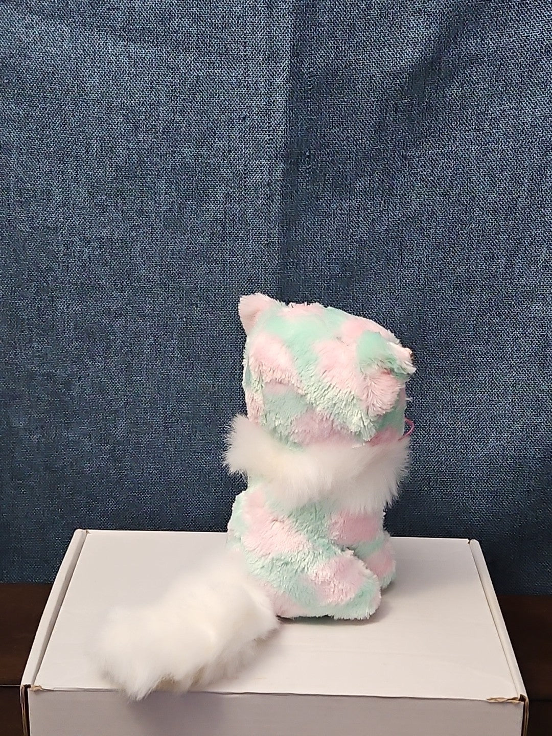 TY Beanie Boos Opal Cat Plush 6" | Pastel Pink & Green Tie Dye Kitty | No Tag