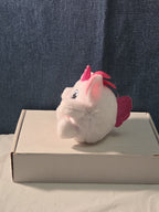 ZURU Rainbocorn Puppycorn Penny the Pug 5" Plush White Pink Bow Glitter Horn