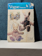 Vogue 7138 Linda Carr Country Rabbit Bunny Pattern 1988 Stuffed Animal UNCUT