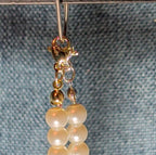 Faux Pearl Purse Charm Gold Silver Tone W Letter Initial