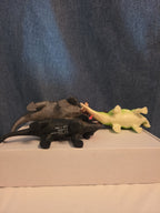 Dinosaur Toy Figures Lot of 3 Triceratops Stegosaurus Vintage Plastic Toy