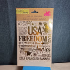 Crafters Square Gold Foil USA Patriotic Rub-On Transfers