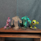 Disney Infinity Monsters Inc 4 Figure Lot Crystal Sulley Mike PVC Loose