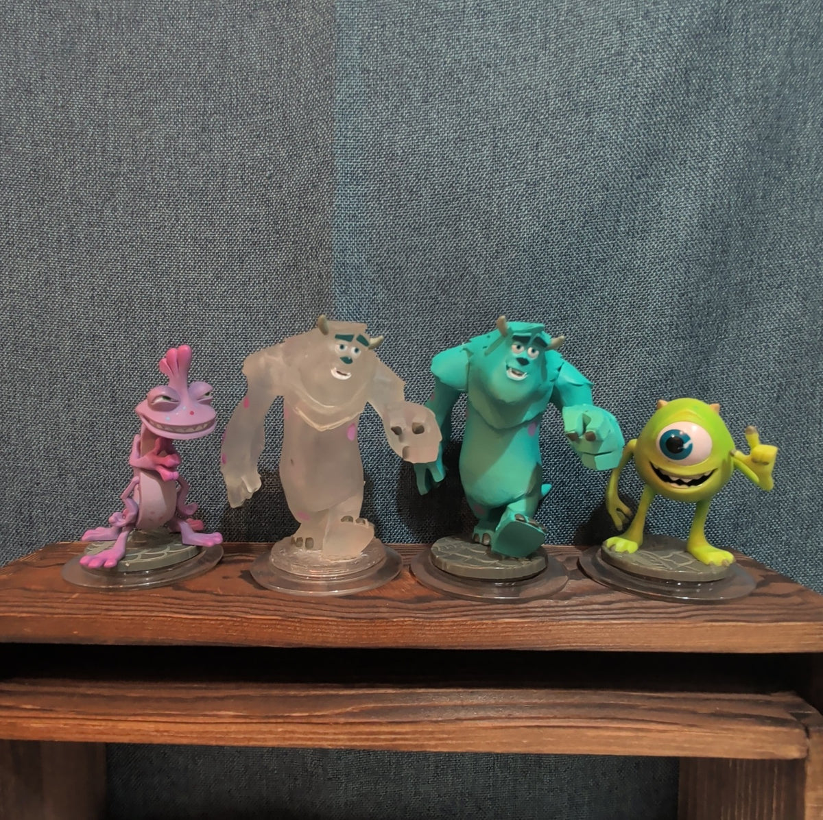 Disney Infinity Monsters Inc 4 Figure Lot Crystal Sulley Mike PVC Loose