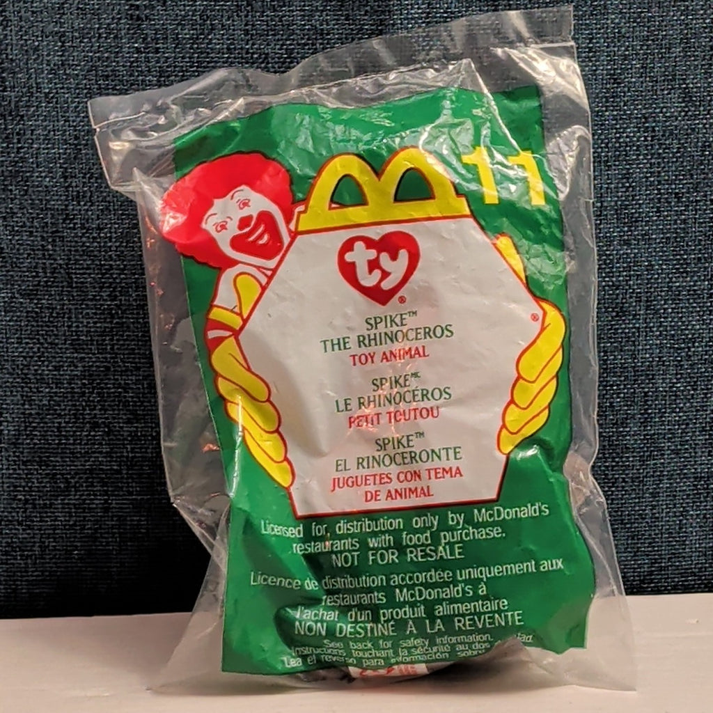 Ty Teenie Beanie Baby Spike Rhinoceros #11 McDonald’s 2000 New in Package Retire