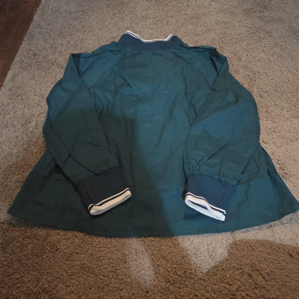 1/4 Zip Pullover Green Jacket Retro Slouchy Size S Casual Windbreaker
