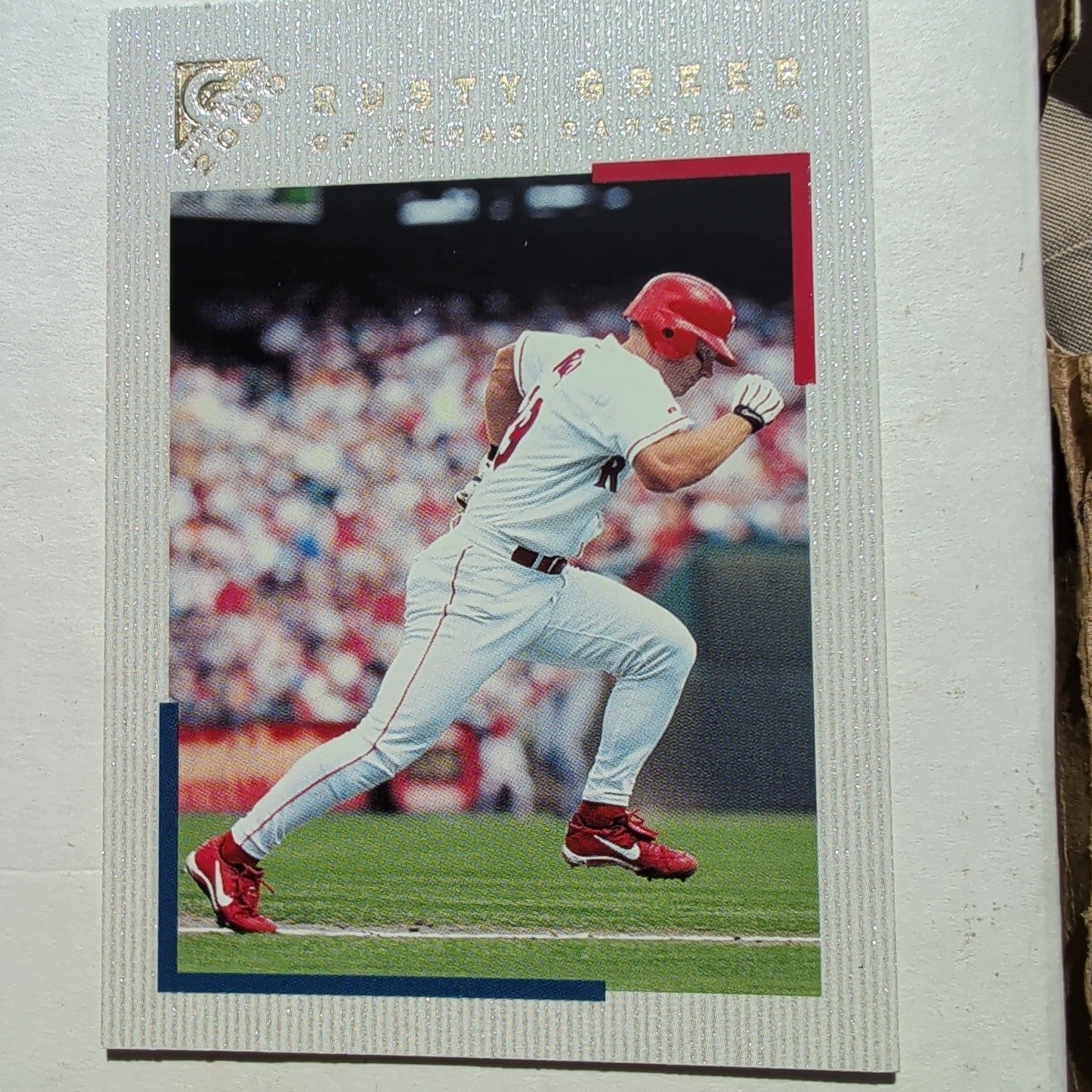 2000 Topps Gallery Rusty Greer #4 Texas Rangers Canvas Texture Baseball Card