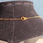Y Initial Bubble Letter Necklace Gold Tone Satellite