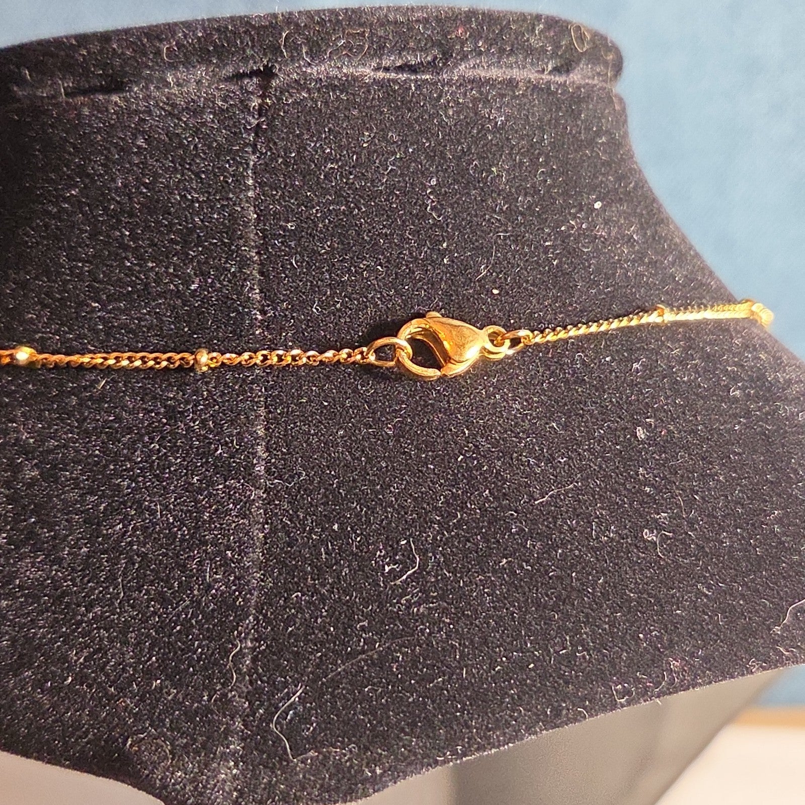 Y Initial Bubble Letter Necklace Gold Tone Satellite