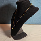 Y Initial Bubble Letter Necklace Gold Tone Satellite