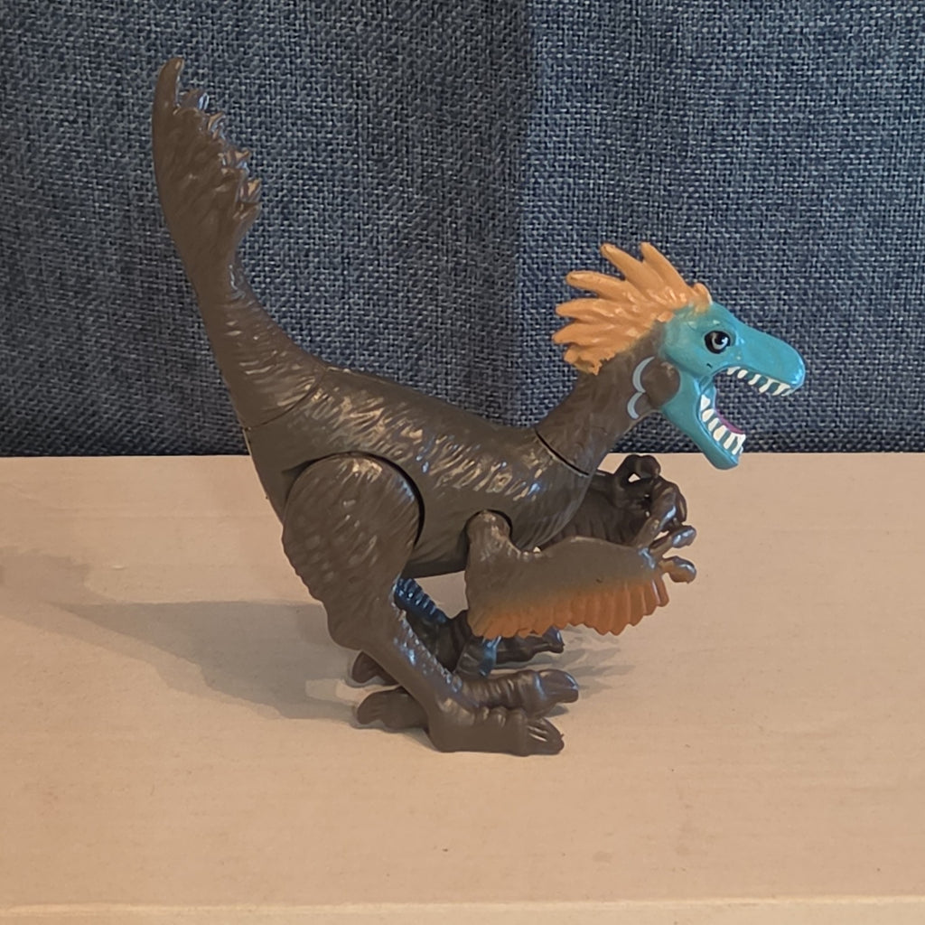 Animal Planet Dino Tower Replacement Raptor Figure Feathered Blue Face Toy