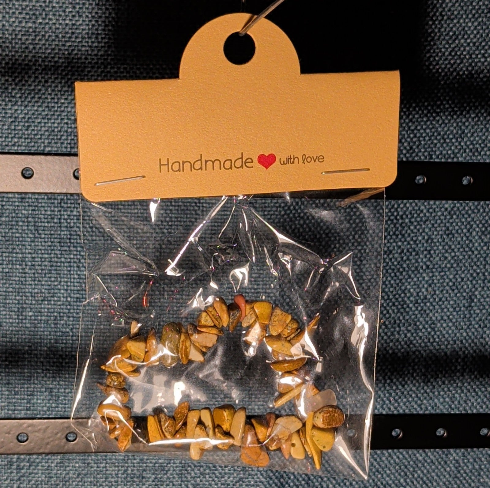 Handmade Artisan Natural Stone Chip Stretch Bracelet