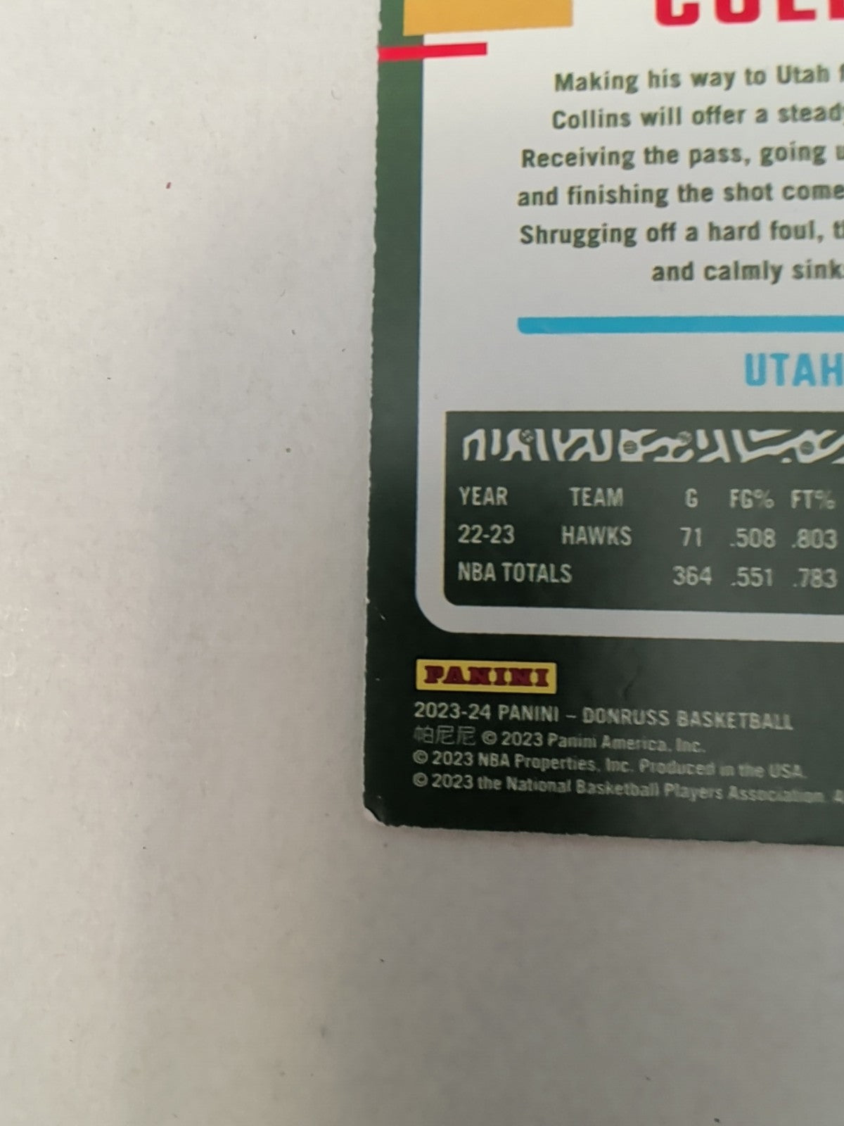 2023-24 Donruss John Collins #184 Green Holo Laser Parallel Utah Jazz
