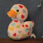 Way To Celebrate Duck Plush Heart Print Pastel Kawaii