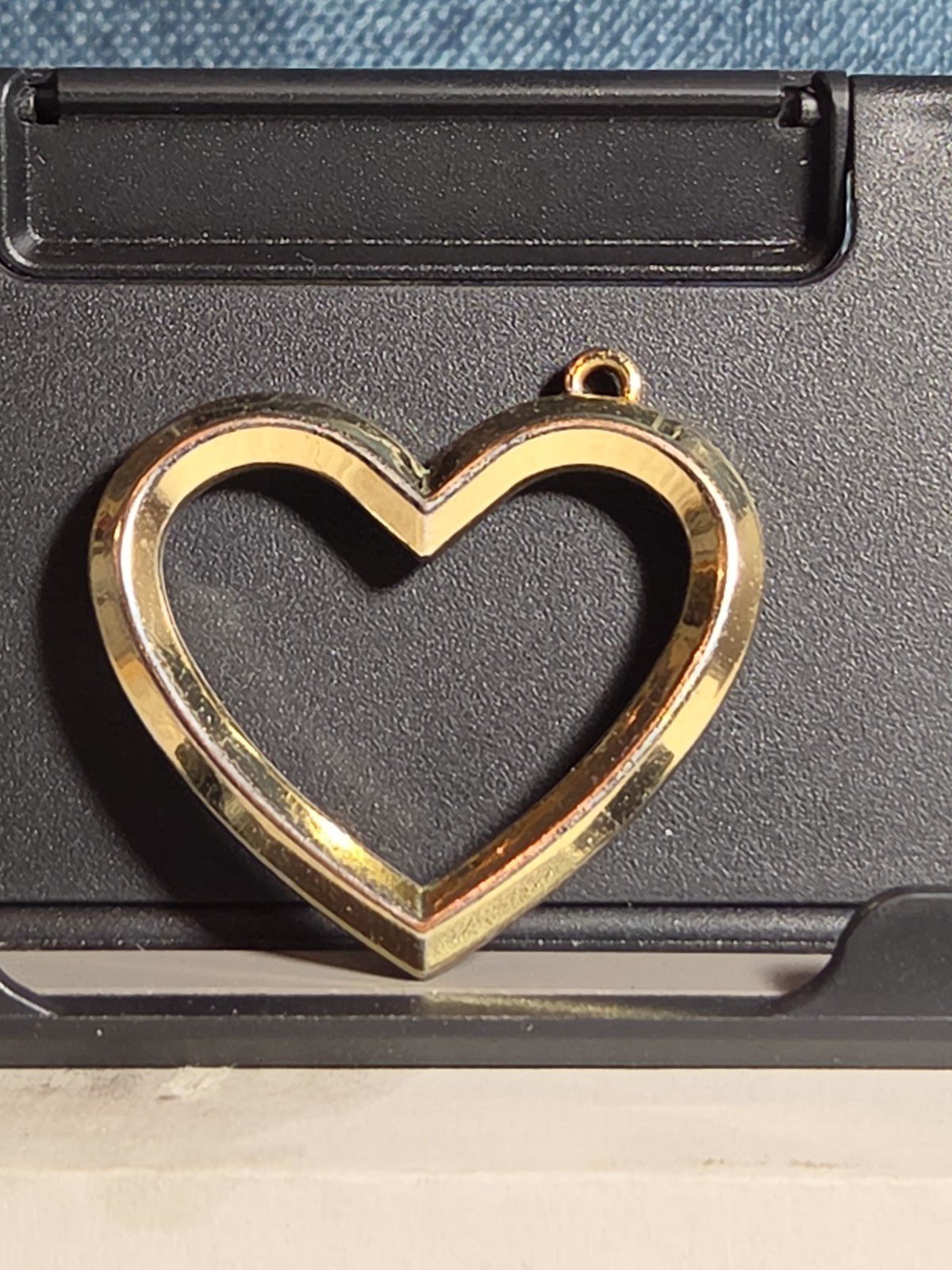 Open Heart Pendant Charm Silver Tone Vintage Y2K Vibe
