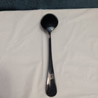 Set of 8 Black Stainless Steel Spoons 18/0 Modern Onyx Flatware Table Spoons Set