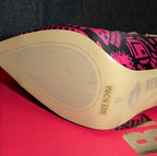 RedKiss Summerdance High Heels Size 9 Pink Black Caged Booties Stiletto Boxed