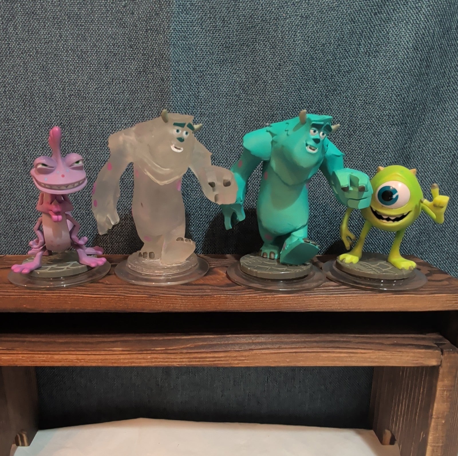 Disney Infinity Monsters Inc 4 Figure Lot Crystal Sulley Mike PVC Loose