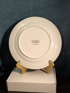 Home Essentials China Dinner Plate White with Gold Rim Individual Replacement