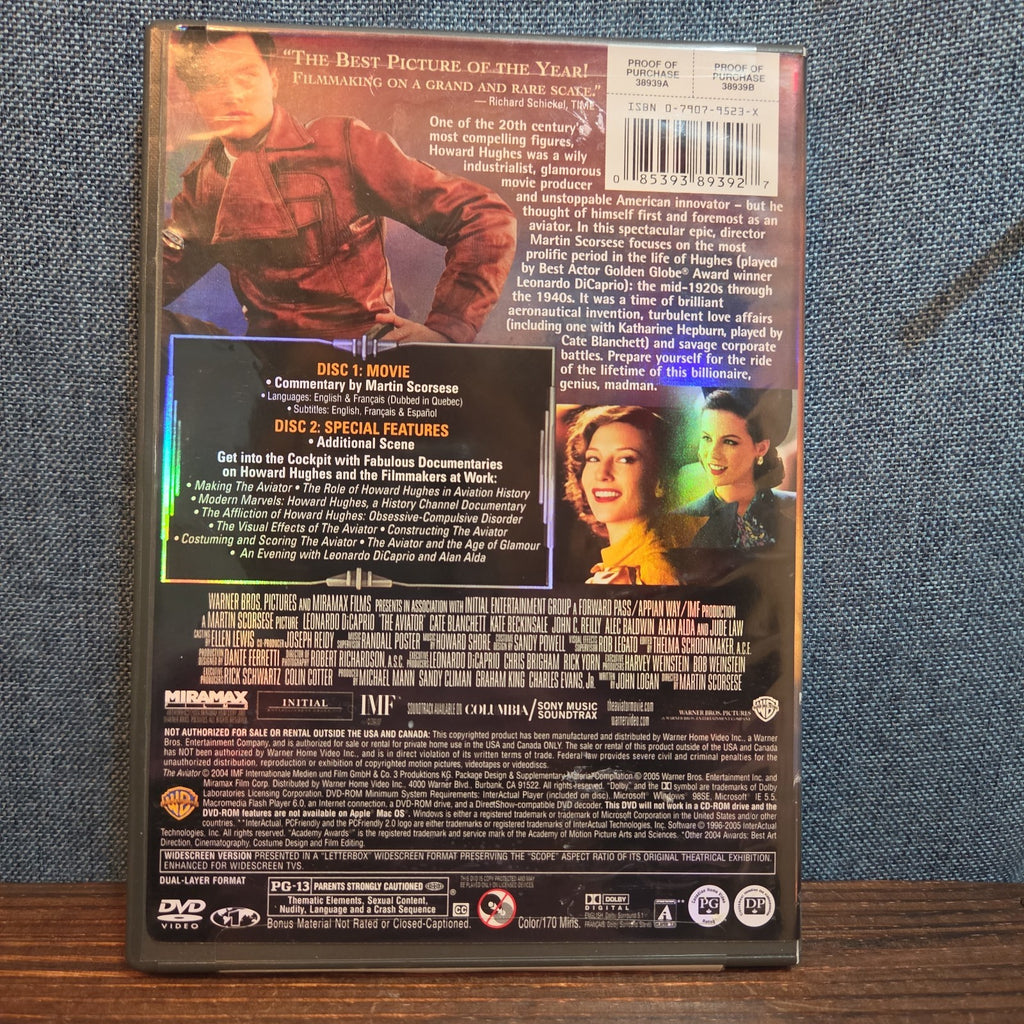 The Aviator 2-Disc Widescreen DVD Holographic Cover