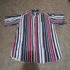 Pine Grove Striped Button Down Shirt Cotton Vintage 90s Retro Men Size M