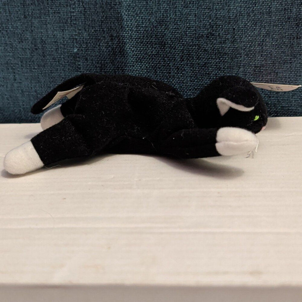 Ty Teenie Beanie Baby Zip Black Cat McDonald's Vintage #10 TAG CREASE/RIP