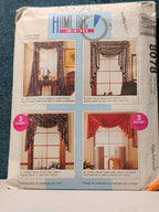 Vintage 1995 McCalls 8078 Home Dec In A Sec Window Treatment Swag Valance UNCUT